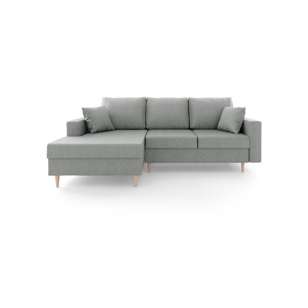 Aubrieta szürke kinyitható kanapé tárolóhellyel, bal oldali - Mazzini Sofas-image-3