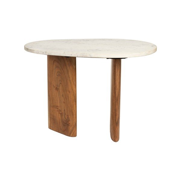 Tárolóasztal márvány asztallappal 37x56 cm Tanda – White Label