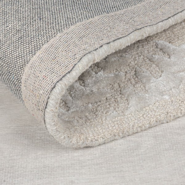 Szürkésbézs kézi szövésű gyapjúkeverék szőnyeg 120x170 cm Sloane – Flair Rugs-image-3