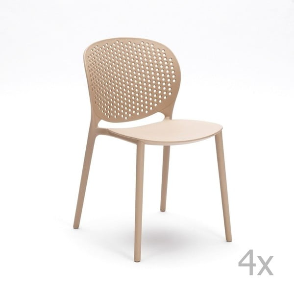 Gavle bézs szék, 4 db - Design Twist