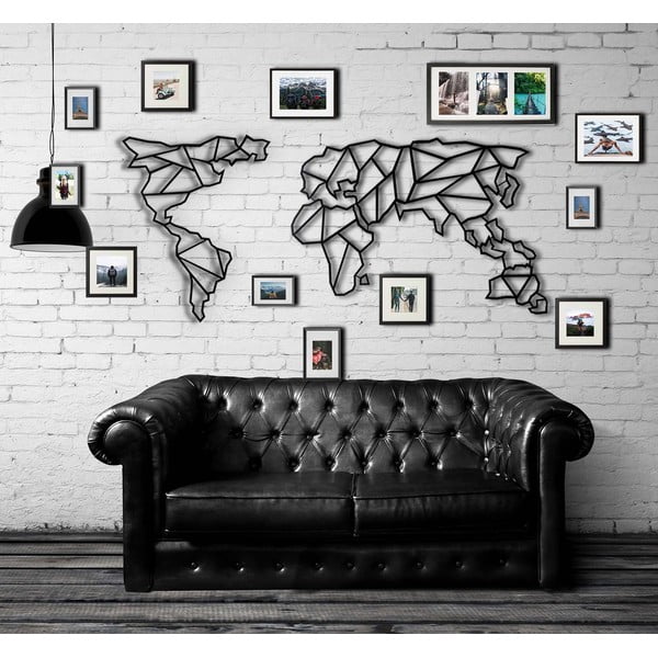 Map fém fali dekoráció, 60 x 130 cm-image-4