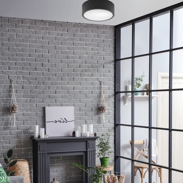 Fekete mennyezeti lámpa üveg búrával - LAMKUR-image-2