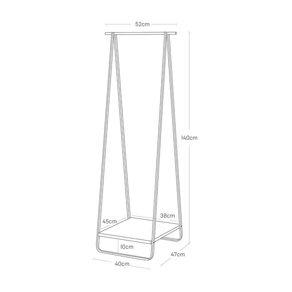 Fehér fém ruhatartó állvány Tower – YAMAZAKI-image-4