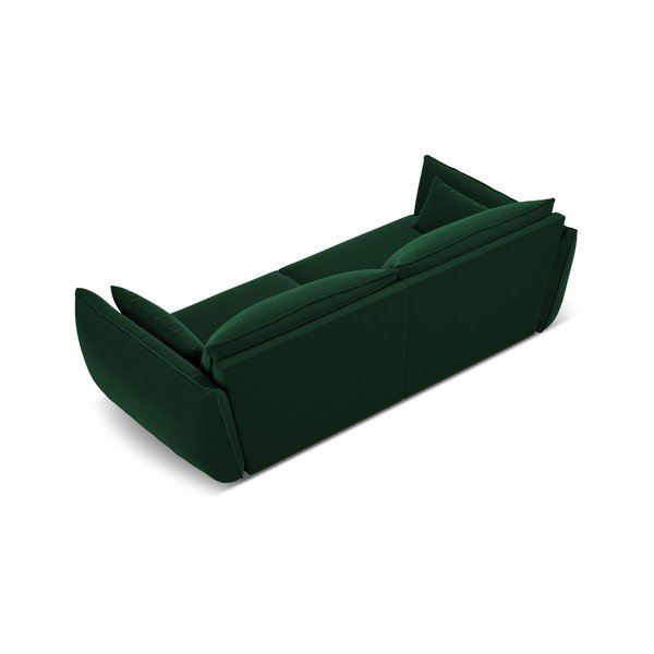 Sötétzöld bársony kanapé 208 cm Vanda – Mazzini Sofas-image-3