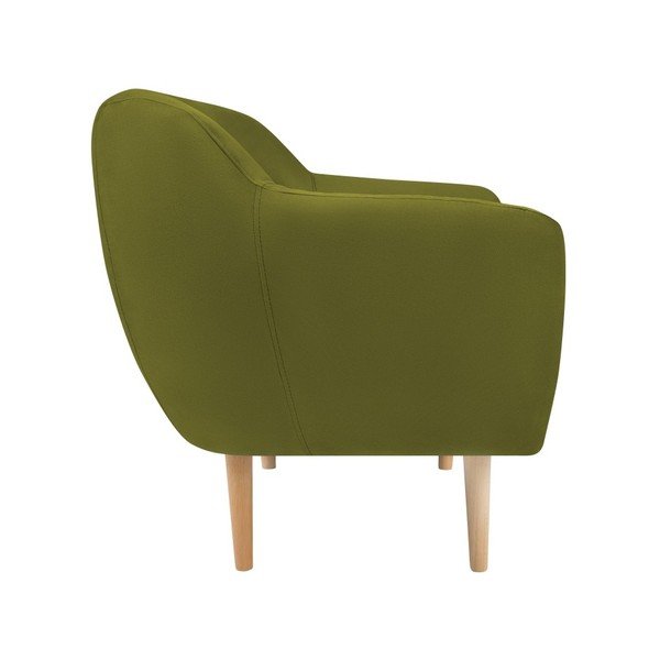 Sardaigne zöld bársony fotel - Mazzini Sofas-image-3