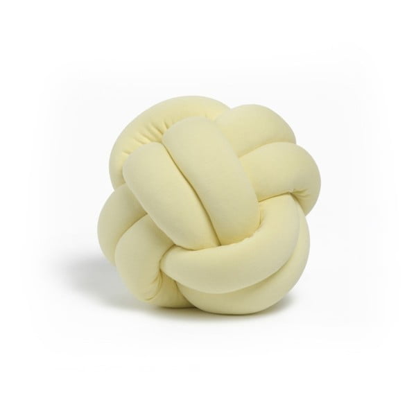 Knot Decorative Cushion halványsárga párna, ⌀ 25 cm