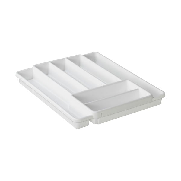 Fehér műanyag evőeszköztartó fiókba 39,7 x 34 cm Domino - Rotho