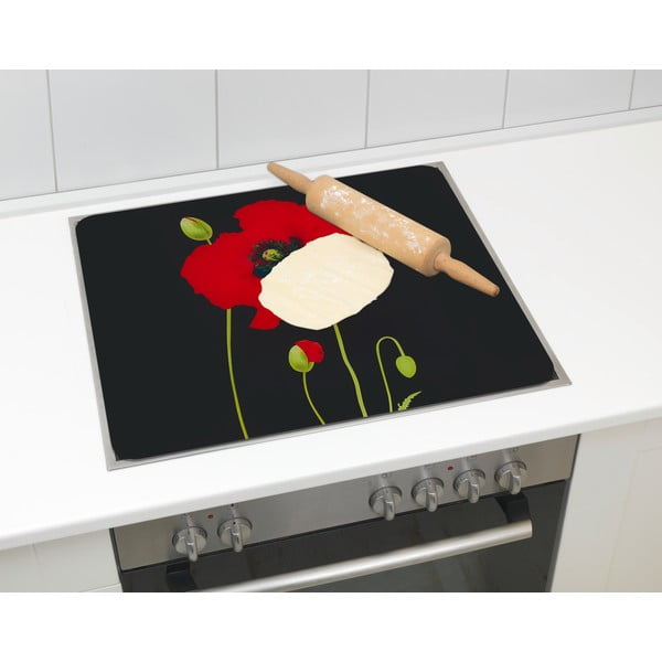 Edzett üveg falvédő tűzhelyhez 50x56 cm Poppy – Maximex-image-2