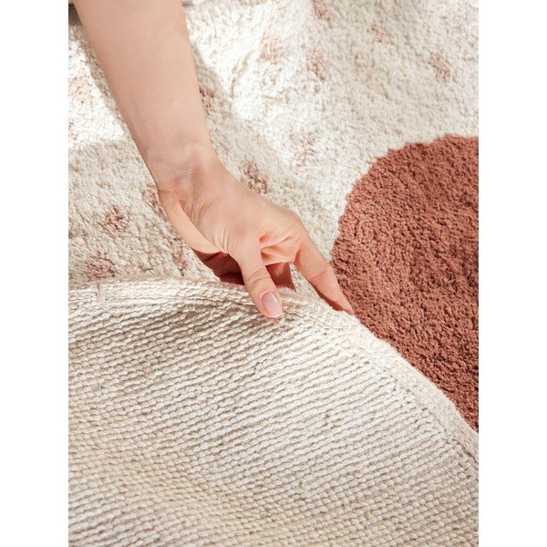 Barna-krémszínű mosható-kézi szövésű pamut gyerek szőnyeg 95x120 cm Snuggle Emmi – Hanse Home-image-3