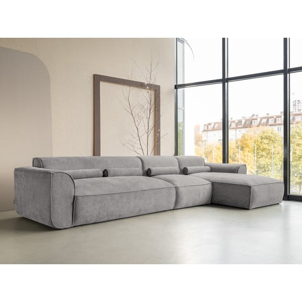 Világosszürke sarokkanapé (jobb oldali) Flex Felix – Miuform-image-3