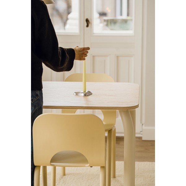 Étkezőasztal tölgyfa dekoros asztallappal 80x140 cm Meko – noo.ma-image-4