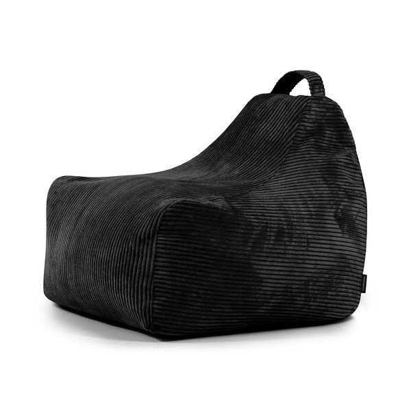 Fekete kordbársony gyerek babzsákfotel Game Amuse – SLOWDOWN
