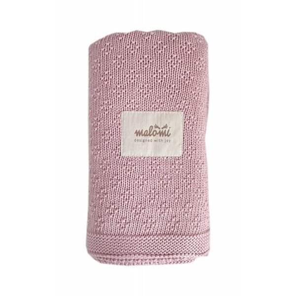 Rózsaszín bambusz gyerek takaró 80x100 cm – Malomi Kids-image-1