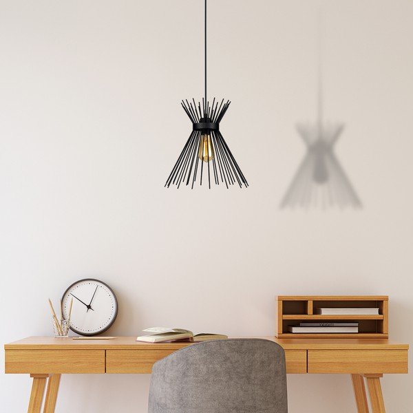 Fekete fém függőlámpa Izmir – Squid Lighting-image-3