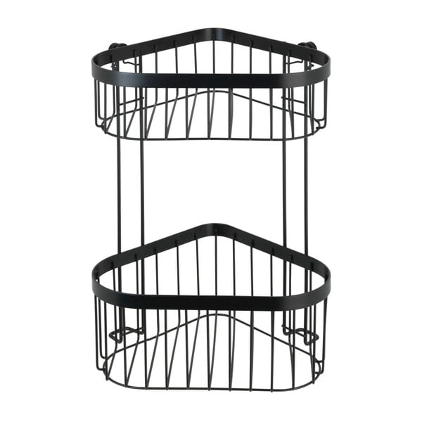 Classic Plus fekete kétszintes fali sarokkosár - Wenko-image-3