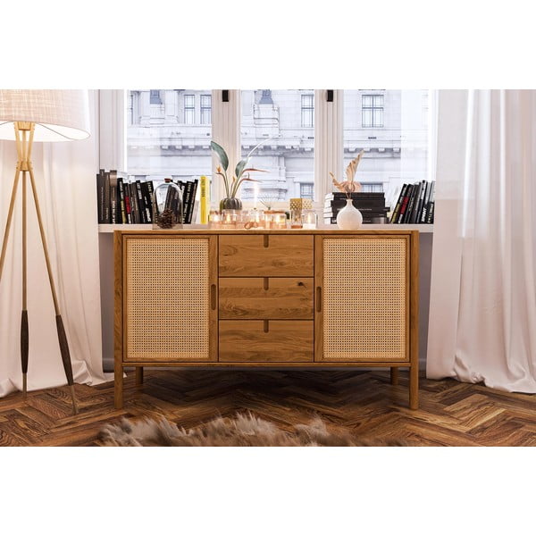 Alacsony tölgyfa komód 142x84 cm Pola - The Beds-image-1