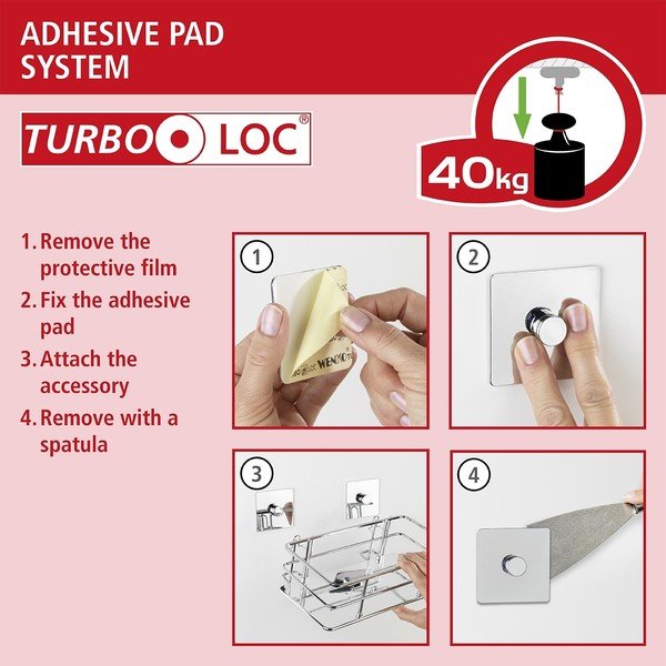 Turbo-Loc® Gala fali konyhai papírtörlő tartó, szélesség 30,6 cm - Wenko-image-1