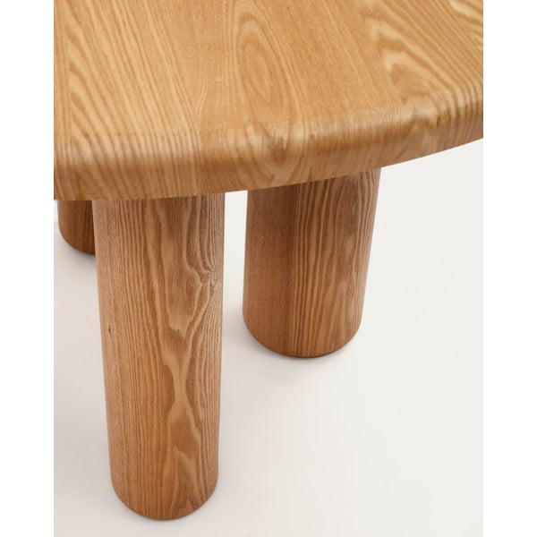 Kerek étkezőasztal kőrisfa dekorral ø 120 cm Mailen – Kave Home-image-2
