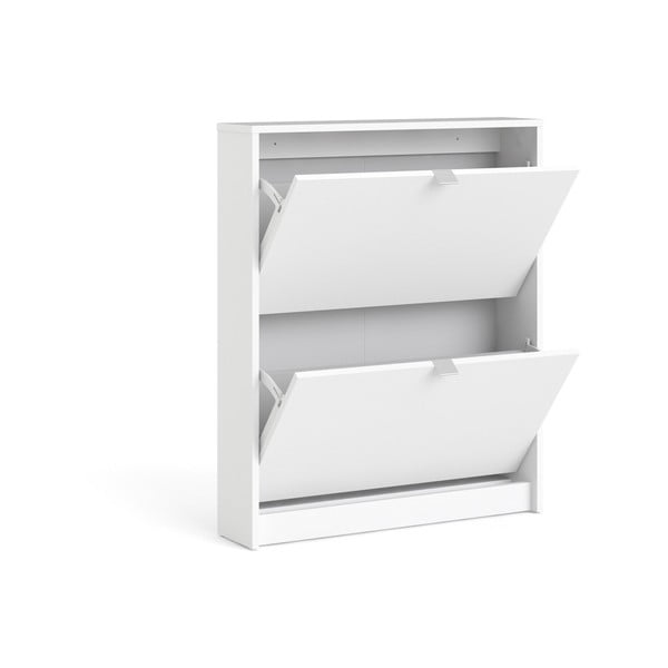 Fehér billenő ajtós cipőtartó Shoes – Tvilum-image-3