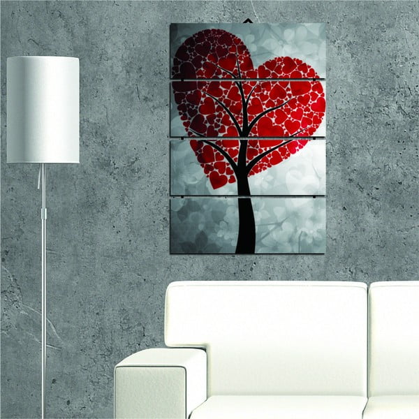 Heart Tree többrészes fali kép, 34 x 55 cm
