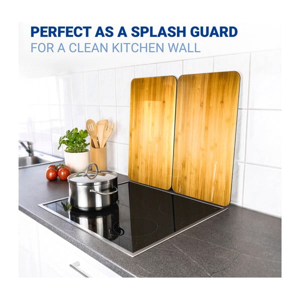 Edzett üveg tűzhely fedőlap szett 2 db-os 52x30 cm Wooden – Maximex-image-3