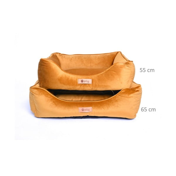 Aranyszínű bársony fekhely 65x50 cm Royal - Petsy-image-1