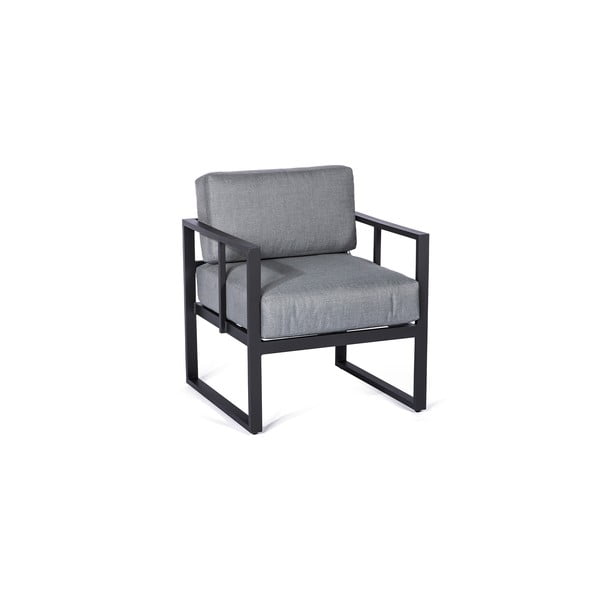 Bellisima grafitszürke kerti székek és fekete Loris asztal, ø 35 cm - Bonami Selection-image-1