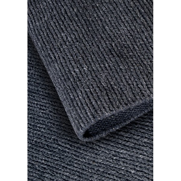 Sötétszürke kézi szövésű gyapjú futószőnyeg 80x200 cm Francois – Villeroy&Boch-image-3