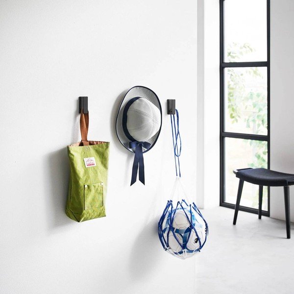 Fekete fali fém akasztó szett 3 db-os Tower – YAMAZAKI-image-1