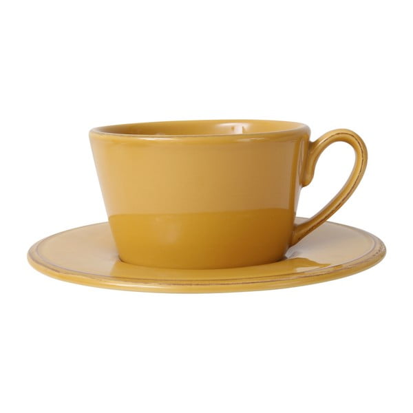 Const sárga kerámia csésze aljjal, 375 ml - Côté Table