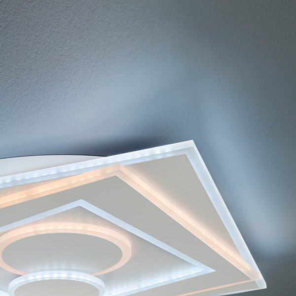 Fehér fém LED dimmelhető  mennyezeti lámpa távirányítóval 50x50 cm Ratio – Fischer & Honsel-image-2