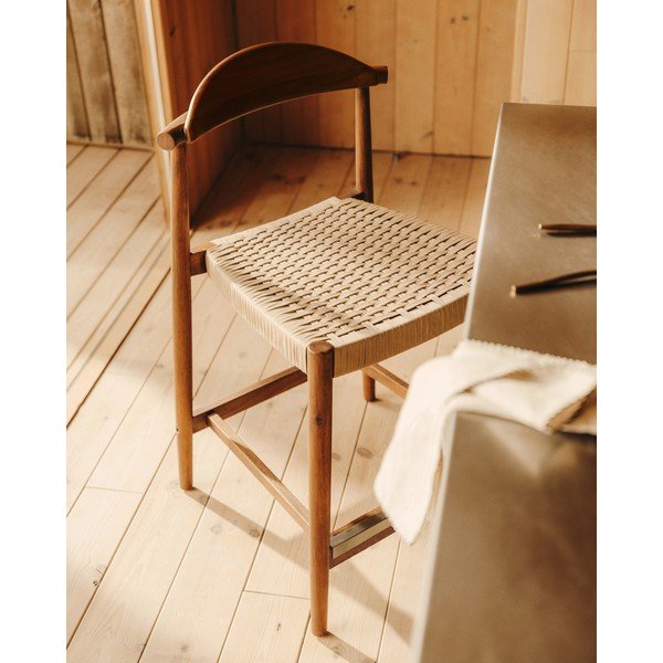 Barna tömörfa kerti bárszék Nina – Kave Home-image-2