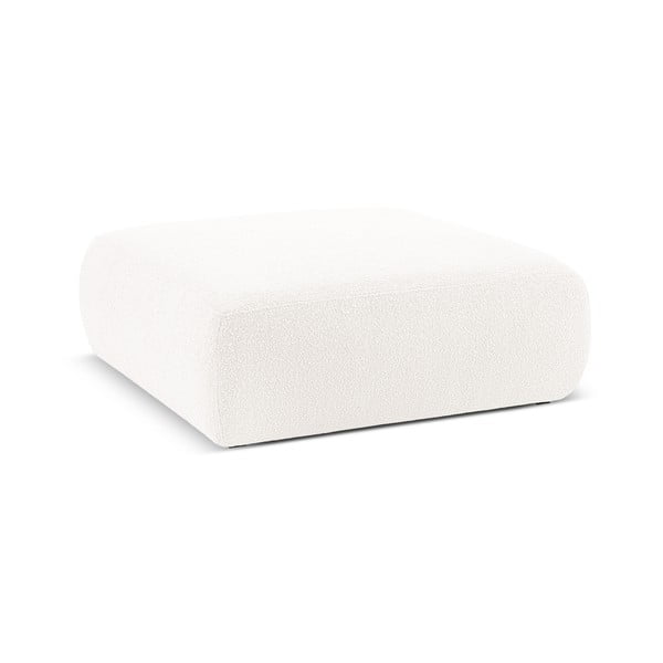Fehér buklé puff Molino – Micadoni Home-image-1