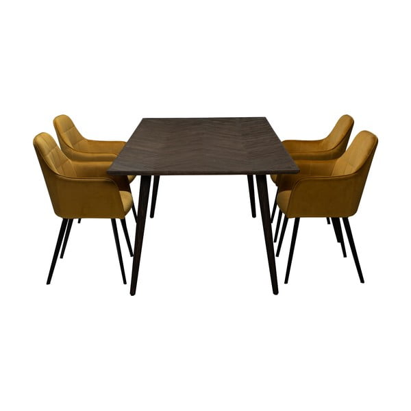 Étkezőasztal szilfa dekorral 100x220 cm Bone – DAN-FORM Denmark-image-2