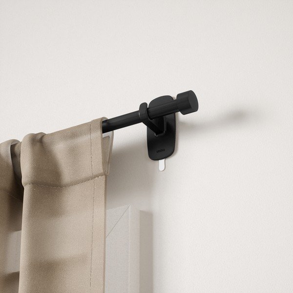 Matt fekete acél bővíthető függönykarnis 40 - 71 cm Adhera – Umbra-image-4