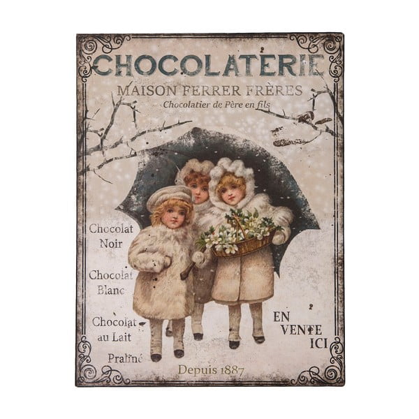 Chocolaterie fémlap, 25 x 33 cm - Antic Line