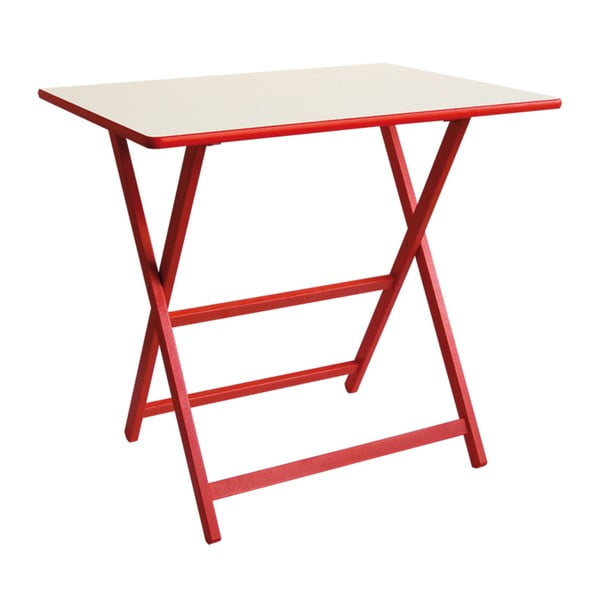Papillon piros összecsukható bükkfa asztal, 60 x 80 cm - Valdomo