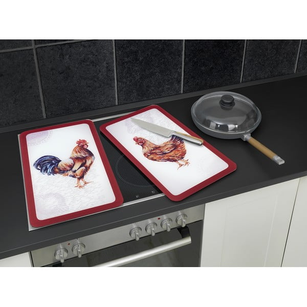 Edzett üveg tűzhely fedőlap szett 2 db-os 52x30 cm Farm – Wenko-image-3