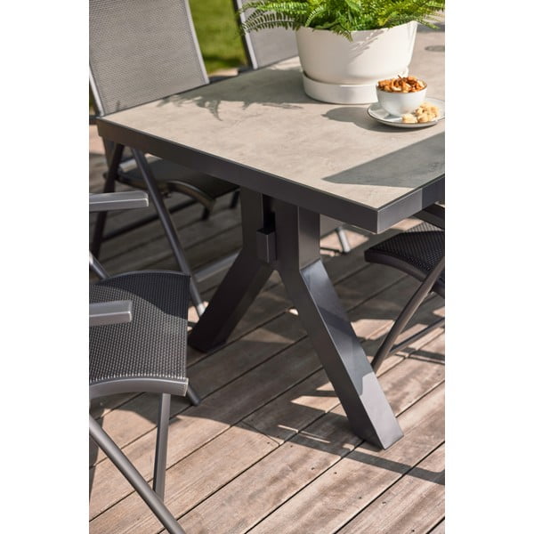 Sötétszürke fém kerti szék Salvatore – Hartman-image-3