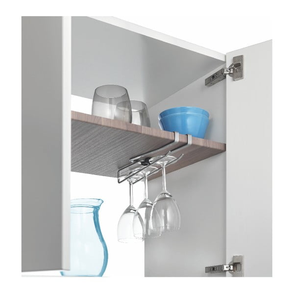 Polcra akasztható pohártartó, hosszúság 8 cm - Metaltex-image-1