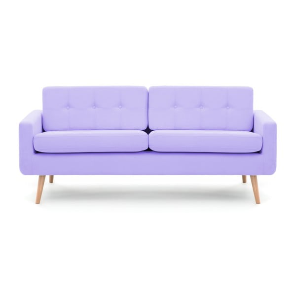 Ina pasztell lila 3 személyes kanapé - Vivonita