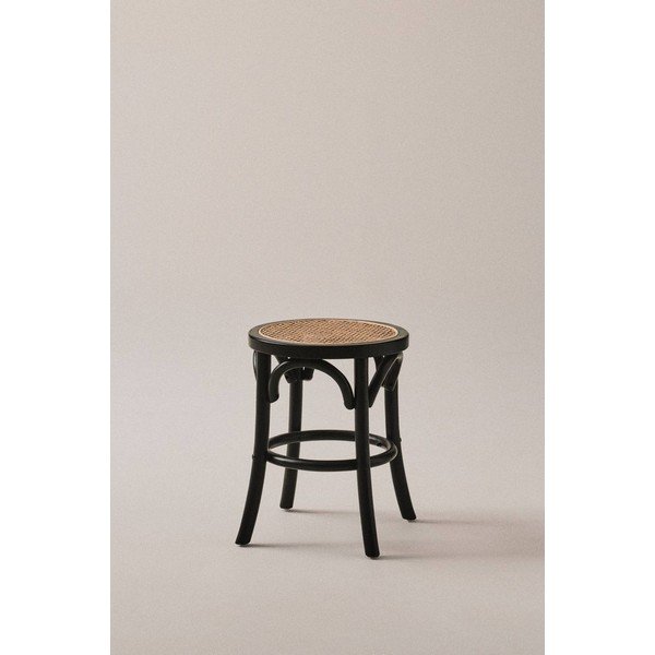 Fekete rattan ülőke Koster – Jotex-image-1