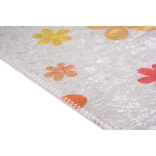 Narancssárga-elefántcsont színű mosható gyerek szőnyeg 120x180 cm Fall Flowers – Vitaus-image-2