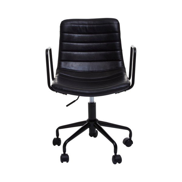 Fekete bőrutánzat irodai szék Forbes – Premier Housewares-image-2