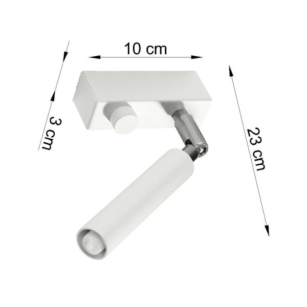 Fehér spotlámpa 10x3 cm Tiden – Sollux-image-3