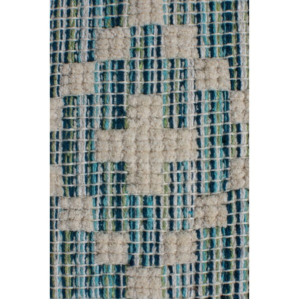 Leela bézs-kék pamut futószőnyeg, 60 x 200 cm - Flair Rugs-image-2