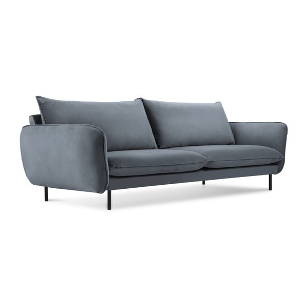 Vienna szürke bársony kanapé, 230 cm - Cosmopolitan Design