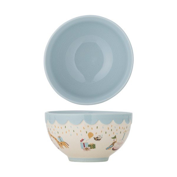 Világoskék-krémszínű kőedény gyerek tálka ø 13,5 cm Celebrate – Bloomingville Mini-image-3