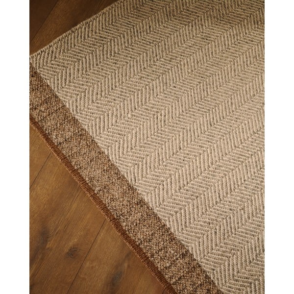 Bézs kétoldalas kézi szövésű gyapjú szőnyeg 160x230 cm Nifelia – Kave Home-image-3