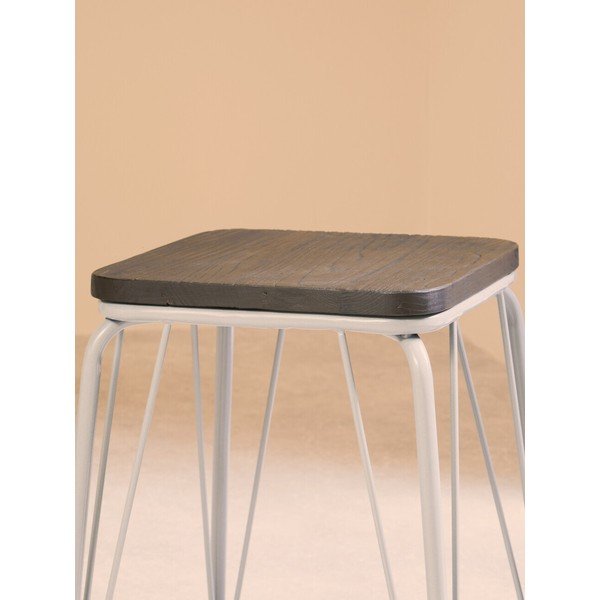 Szürke-sötét natúr színű szilfa ülőke District – Premier Housewares-image-3